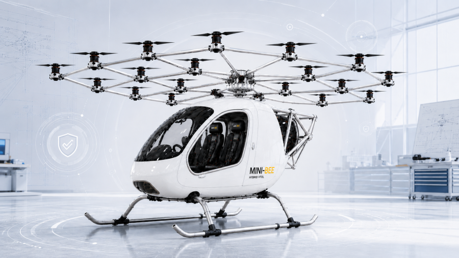 Mini-Bee / RED VTOL certification framework hero visual