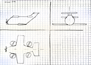 Mini-Bee first hand sketch